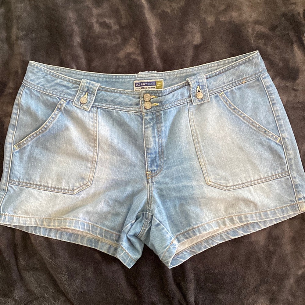 Vintage Old Navy Low Waist Blue Jeans size 18 Claps buttons back pockets